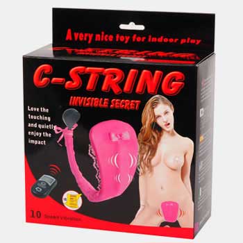 ซี-สตริงรีโมท (C-String) ใช้งานง่าย รีโมทควบคุม ระยะไกลได้หลายเมตร วัสดุอย่างดี แข็งแรงทนทาน ทันสมัย หน้าจอแสดงผล LCD ปรับการสั่นได้ 10 ระดับ ถอดทำความสะอาดง่าย ใช้สั่นนวด กระตุ้นอารมณ์ ให้ความสุข สนุกขณะร่วม ได้ทุกโอกาส