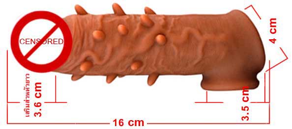 ปลอกเพิ่มขนาด (Leya 2) มีหนามรอบปลอก มีที่รัดไข่ ส่วนหัวเป็นซิลิโคนตัน ช่วยเสริมเพิ่มความยาว ใช้สวมอวัยวะเพศ ช่วยเพิ่มขนาด ชะลอหลั่งเร็ว เพิ่มความสุข สนุกขณะร่วม ปลอดภัย ซิลิโคนนิ่ม มีความยืดหยุ่นสูง สวมใส่ง่าย ใช้สวมร่วมกับอุปกรณ์อื่นๆได้