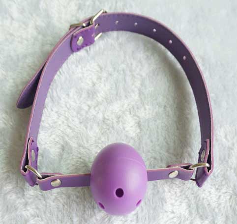 อุปกรณ์เสริมที่ปิดปาก (สีม่วง) แข็งแรงทนทาน Bondage BDSM ทำความสะอาดง่าย ช่วยเพิ่มรสชาติ กระตุ้นอารมณ์ ให้ความสุข สนุกขณะร่วม ได้ทุกโอกาส