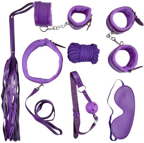 ชุดโซ่แซ่กุญแจมือ (สีม่วง) อุปกรณ์เสริม bondage สำหรับคู่รัก แข็งแรงทนทาน ทำความสะอาดง่าย ช่วยเพิ่มรสชาติ กระตุ้นอารมณ์ ให้ความสุข สนุกขณะร่วม ได้ทุกโอกาส