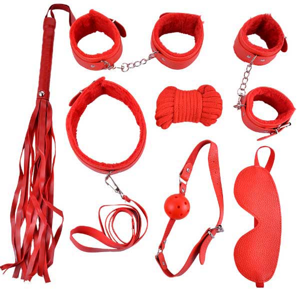 ชุดโซ่แซ่กุญแจมือ (สีแดง) อุปกรณ์เสริม bondage สำหรับคู่รัก แข็งแรงทนทาน ทำความสะอาดง่าย ช่วยเพิ่มรสชาติ กระตุ้นอารมณ์ ให้ความสุข สนุกขณะร่วม ได้ทุกโอกาส